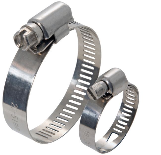 HOSE CLAMP W/DRV PERFORATED BAND SS316 27-51MM X 12.7MM